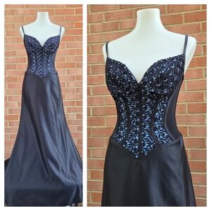 Vintage Cache Lace Corset Gown Dress  Small
